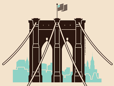 Brooklyn Brooklyn Take Me In brooklyn flag illustration new york skyline