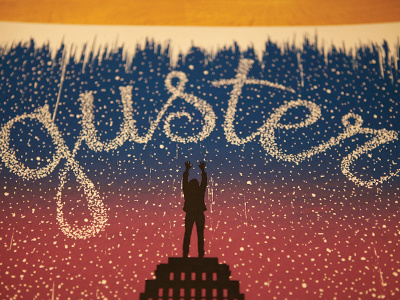 Guster Screen Print gig poster guster illustration screen print silhouette typography