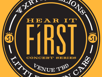 Hear It First Updated concert first logo mark stamp type typography