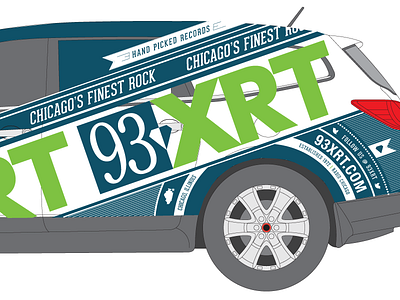 93xrt Car Wrap car chevy chicago concert illinois illustrator music radio record traverse typography vehicle wrap