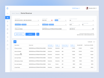 Back Office backoffice concept dashboard design game ui ux