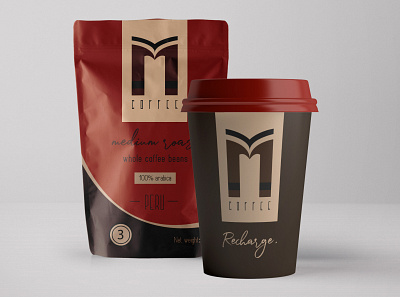 M Coffee · Logo and packaging design brand identity branding concept branding design creative portfolio design graphic designer logo logo design logodesign packaging packaging design packagingdesign simple logo