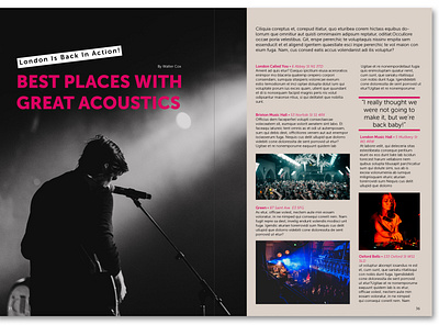 Music in Action design graphic design indesign page layout
