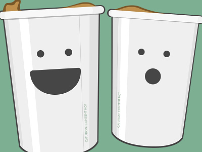 Coffee Illy cafinated coffee green happy illustration surprised