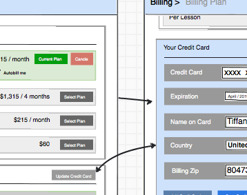 experience sketches / wireframes