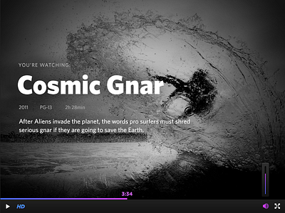 Cosmic Gnar Video Player ui video whitney