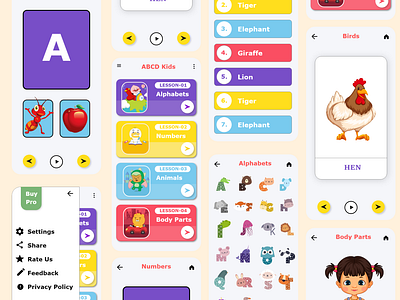 ABCD Kids App UI