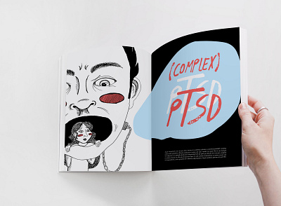 Editorial - "Complex PTSD" abuse artwork drawing editorial editorial design editorial illustration editorial layout layout magazine mentalhealth narcissim ptsd publishing