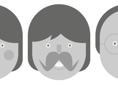 Big Moustache black and white face faces illustration illustrator moustache