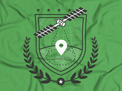 Satelli-tee green illustrator marker satelli tee satellite tee tshirt world