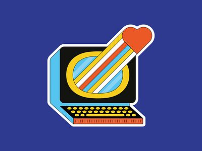 Computer Love illustration illustrator sticker