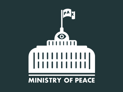 Ministry of Peace 1984 logo minipax ministry of peace