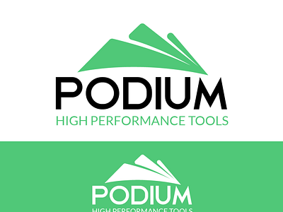PODIUM branding Logo branding graphic design logo podium tools tools logo ui