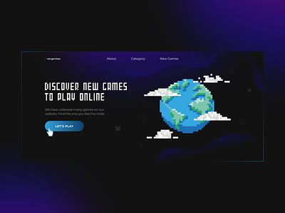 Online game landing page concept