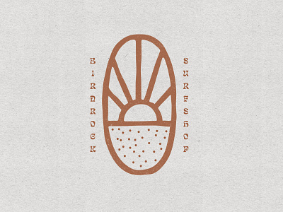 Bird Rock Surf Shop branding design illustration logo typography vector
