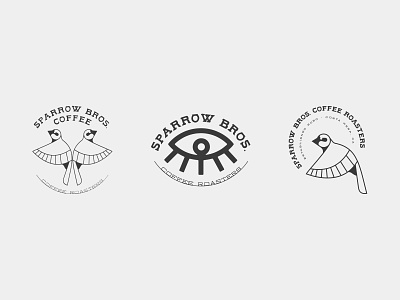 Sparrow Bros. branding design illustration logo typography vector