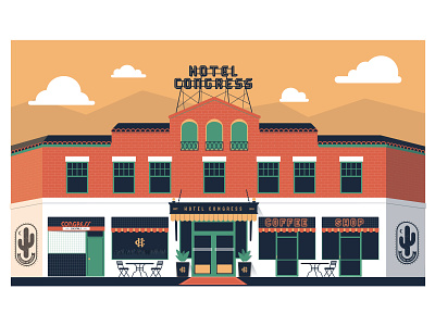 Hotel Congress design illustration vector