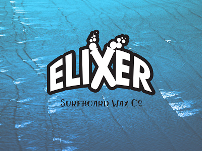 Elixer Surf Wax Co. Logo branding design logo vector
