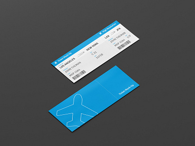 Ticket Design airplane boarding pass card flyer mock up mockup plane typo typography