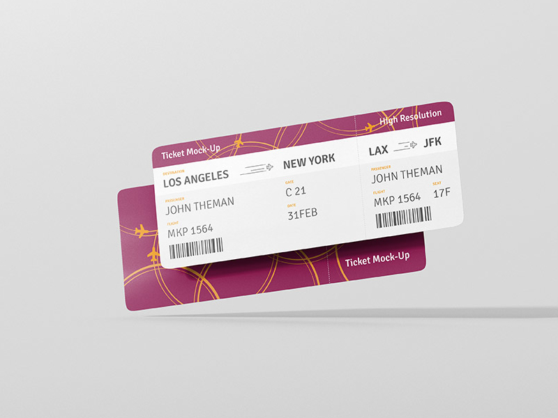 Download Ticket Design Round Corner by Viscon Design on Dribbble