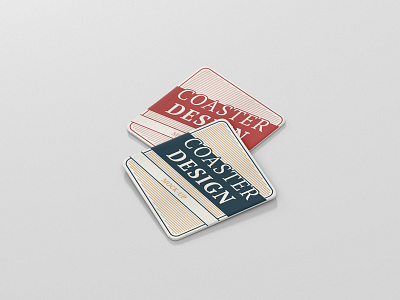 Square Coaster Mock-Up card coaster design mock up mockup retro typo