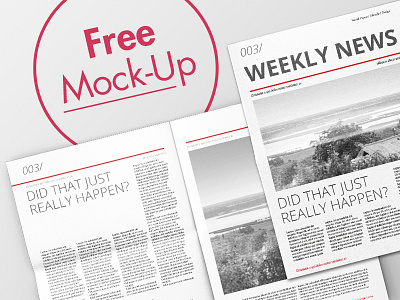 Newspaper Mock-Up Free Download design free freebie mock up mockup newspaper typo