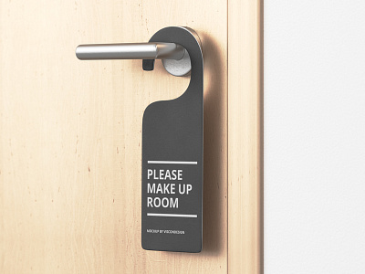 Door Hanger Mock-Up - Scene Preview card design door handle hanger mock up mockup psd