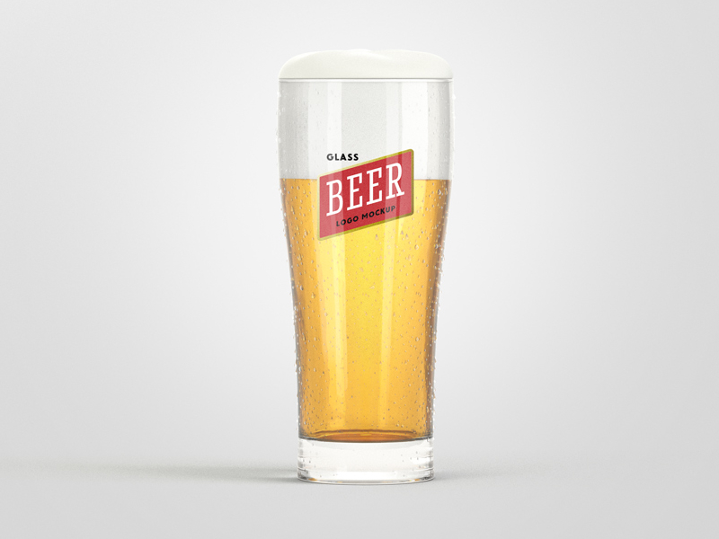 Download Beer Glass Logo Mockup by Viscon Design on Dribbble