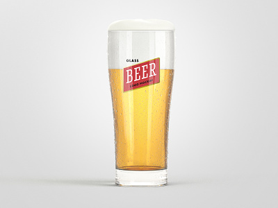 Beer Glass Logo Mockup beer brand branding design glass logo mock up mockup packaging typo