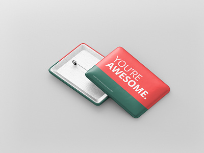 You are Awesome Badge Button Mockup badge badge button mockup button design message mock up mockup psd rectangle square