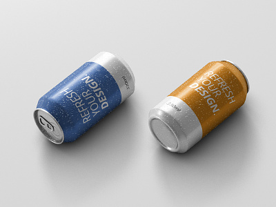 Fresh Can Mockup 330ml beer can mock up mockup packaging softdrink typo typography