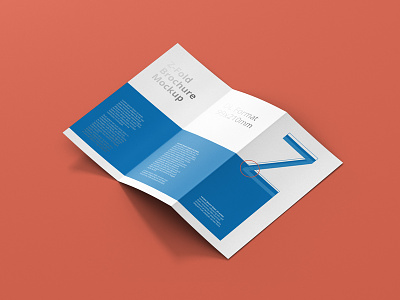Z Fold Brochure Mockup Preview brochure design editorial layout mockup poster print psd z fold z-fold