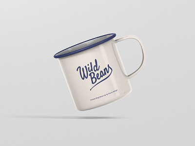 Wild Beans Enamel Mug coffee design drink lettering adventure logo mock up mockup mug mug mockup psd square
