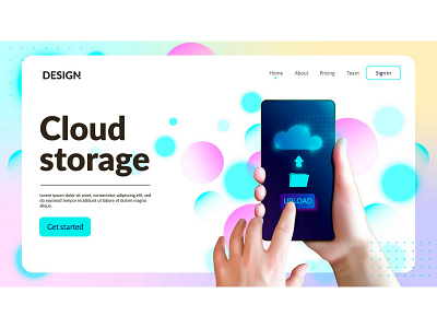 Cloud storage concept cloud design illustration storage vector
