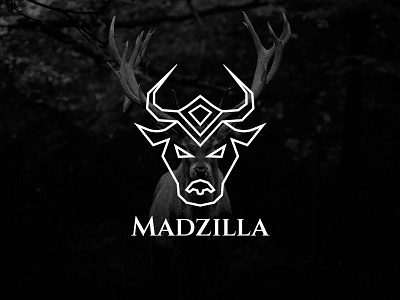 Madzilla Logo Design-Deer Logo-Awesome Logo Design 3d animation app branding custom design flat font graphic design illustration logo modern motion graphics ui