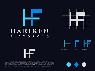 HF Minimalist logo design-Modern logo design-Unique logo design