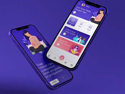Naim App Design Concept androidapp appdesign appui appuidesign cleanui iosapp medicalapp minimalui mobileui pregnancyapp ui uidesign uiux uiuxdesign ux uxdesign