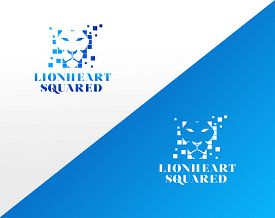 Lion Heart Squared branding corporate identity logo logo designing symbol