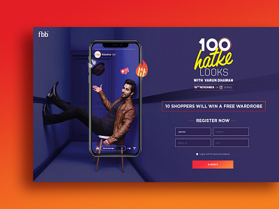 Fbb_100 hatke Looks landing page landing page landing page concept responsive ux ui website