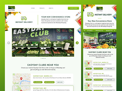 Easyday grocery website landing page landing page concept ui ux website