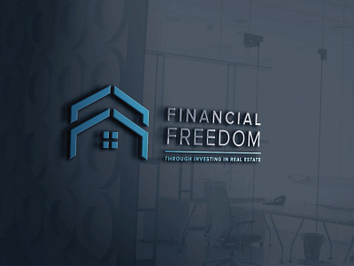 Financial Freedom branding graphic symbol logo logo designing real estate realestatelogo symbol