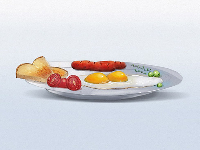 omelet art breakfast draw eggs tomato