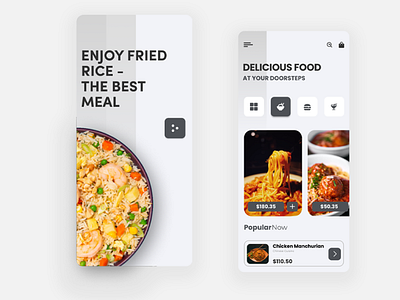 Food Delivery App UI app design corporate design ui user interface we webdesign