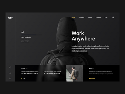 Bagpack Landing Page app design branding corporate design design ui webdesign