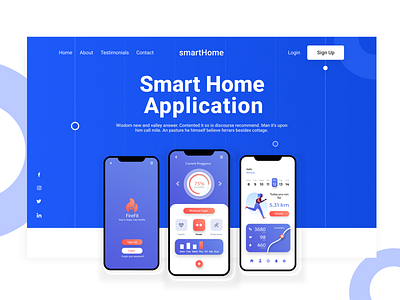 Smart Home - Landing Page UI Exploration app design corporate design design ui webdesign