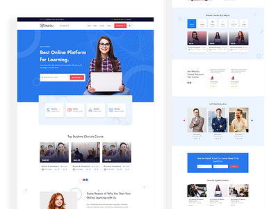 Onedu - Online Education Template UI Design app design design ui webdesign