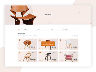 Furn - Online Furniture Shop Filter Page UI Exploration app design branding corporate design design ui webdesign