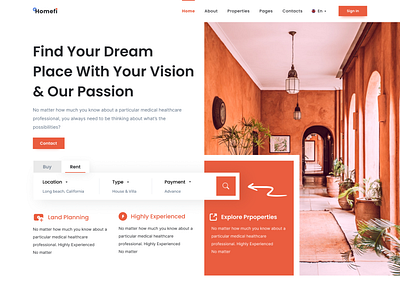 Homefi - Real Estate Template V3 app design branding corporate design design ui webdesign