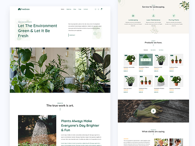 Treestate - Gardening Template UI Exploration app design branding corporate design design ui webdesign