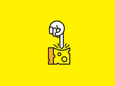 Cheesy (WIP) bounce cheese geometry gesture hand icon illustration line point